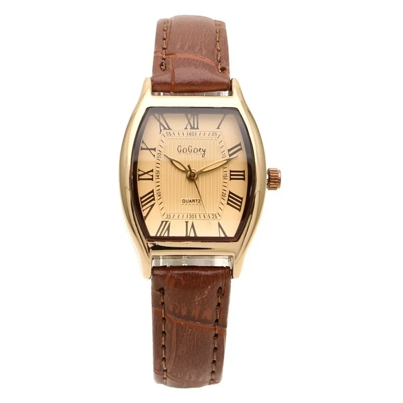 Relojes marrones Retro para mujer, relojes de pulsera de cuero Vintage, marca de moda, calidad pequeña, Envío Gratis