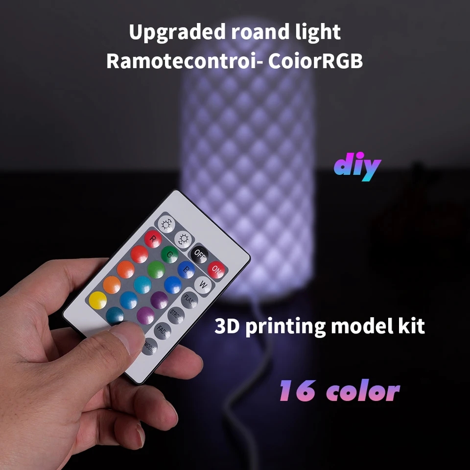 Para bambu Kit de lámpara Led colección MH001 impresión 3D DIY modelo creativo blanco cálido rgb luz LED regalos accesorios de impresoras 3d