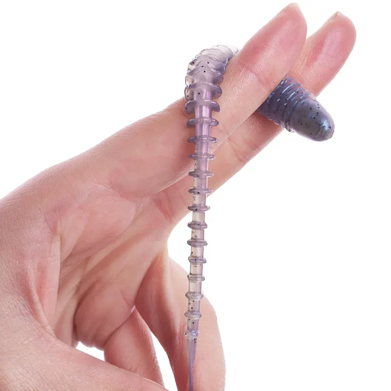 WDAIREN Con Sâu Mồi Câu Cá 5Cm 7Cm 9Cm Đôi Dẻo Silicone T Đuôi Mồi Mềm Nhân Tạo Mồi Bass jig Wobblers Swimbait Giải Quyết