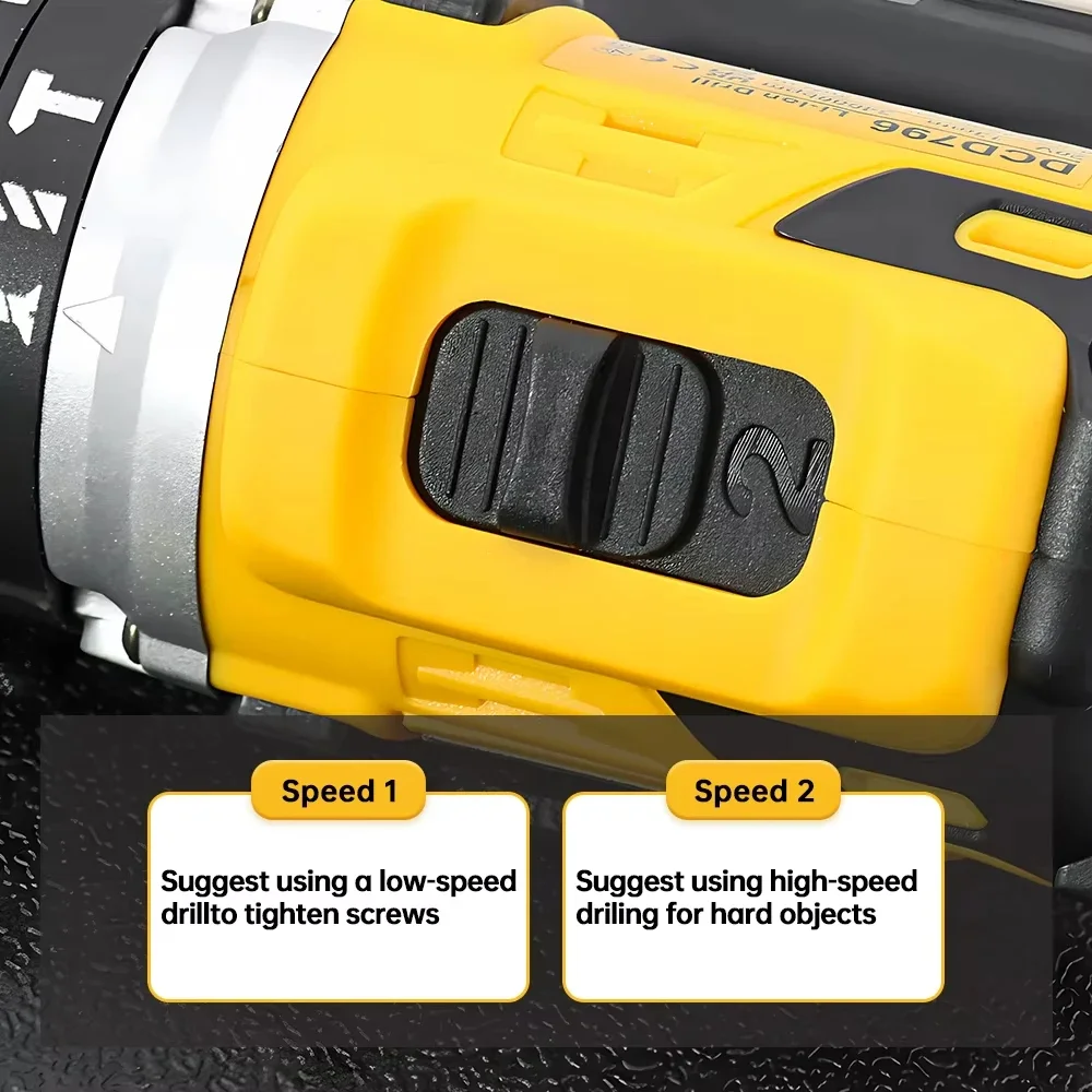 ewalt DCD796 13mm Cordless Brushless Impact Drill Brushless Drive Compact Drill Rechargeable Portable 20V Battery Power Tools