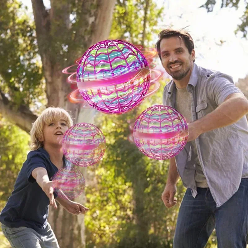 Flying Ball Boomerang Fly Orb Magic พร้อมไฟ LED Drone Hover Ball Fly Nova Orb Flying Spinner ของเล่นเด็กคริสต์มาสของขวัญ