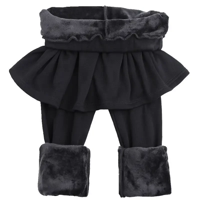 Phụ Nữ Xếp Ly Chân Váy Quần Legging Dày Sang Trọng Mùa Đông Ấm Quần Nhiệt Chặt Quần Quần Leggin Pantalones Dạo Phố 4XL