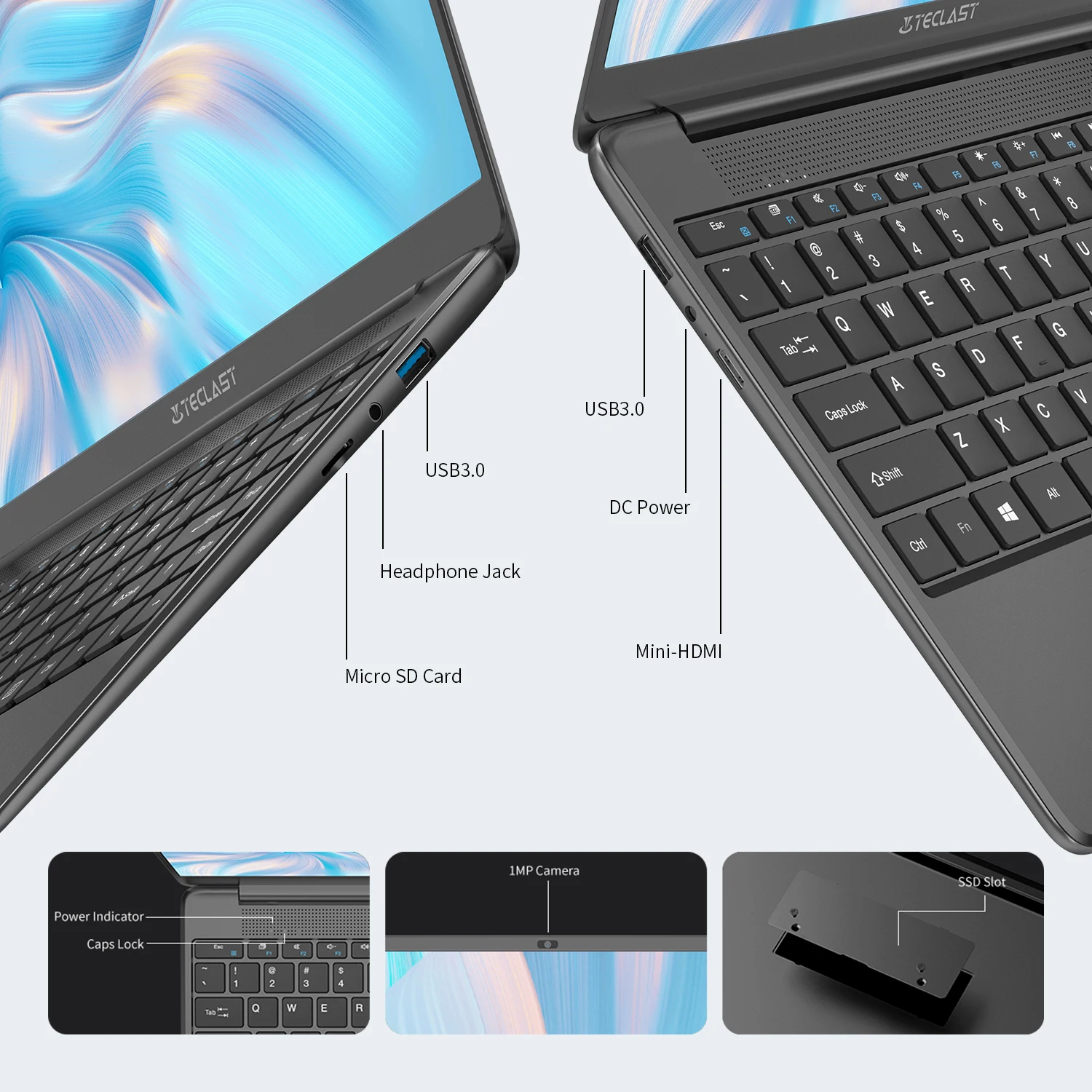 Teclast F7 Plus 3 Laptop, 8Th Gen. Gemini Lake Celeron Cpu, 8Gb Ram, 256Gb Ssd, 4 Cores, Windows 11, 1920 X 1080 Ips, Dual Band Wifi, USB 3.0, 14.1 Inches, 38000Mwh
