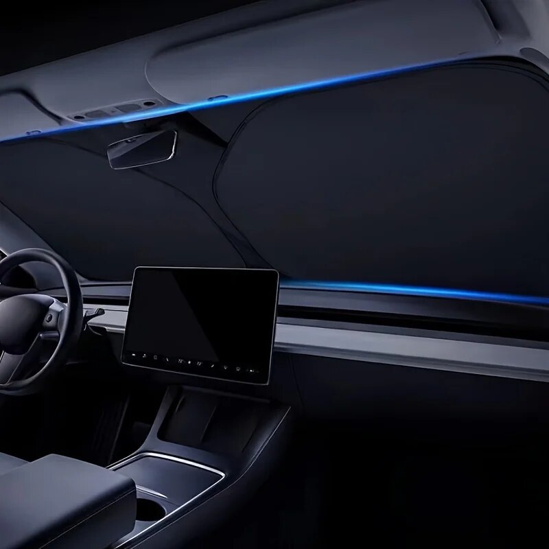 Car Sun Visor, Front Windshield Sunshade, Sun Protection, Interior Cooling Sunshade, Convenient Storage, Thickened Gift Bag