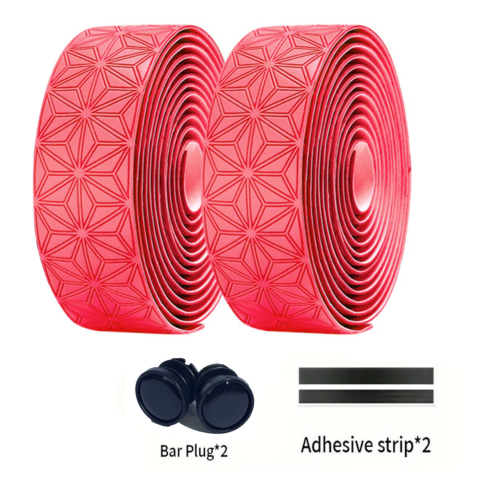 1 คู่ Anti-SLIP แผนที่จักรยานเทปพันแฮนด์ PU Shock Handle Bar เทป W/ปลั๊กปลายบาร์