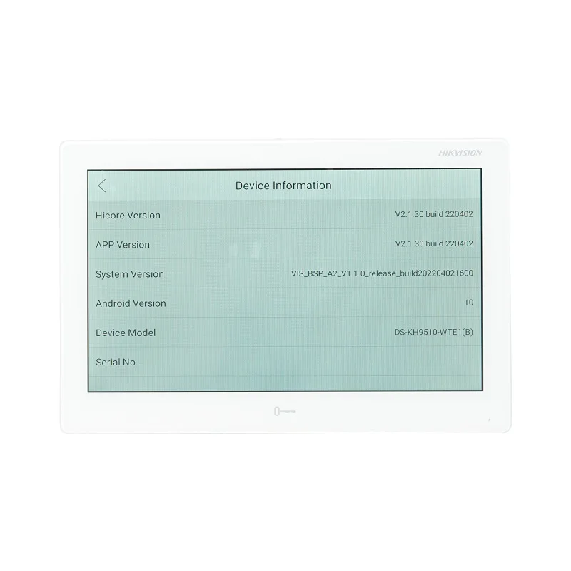 HIKVISION internationale versie 10 inch DS-KH9510-WTE1(B) binnenmonitor, 802.3af POE, app Hik-connect, WiFi, video-intercom