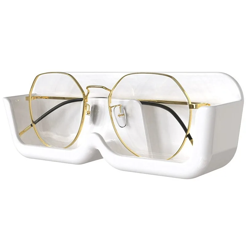 Glasses storage box wall-mounted punch-free decoration, space-saving wall-mounted sunglasses and glasses display stand