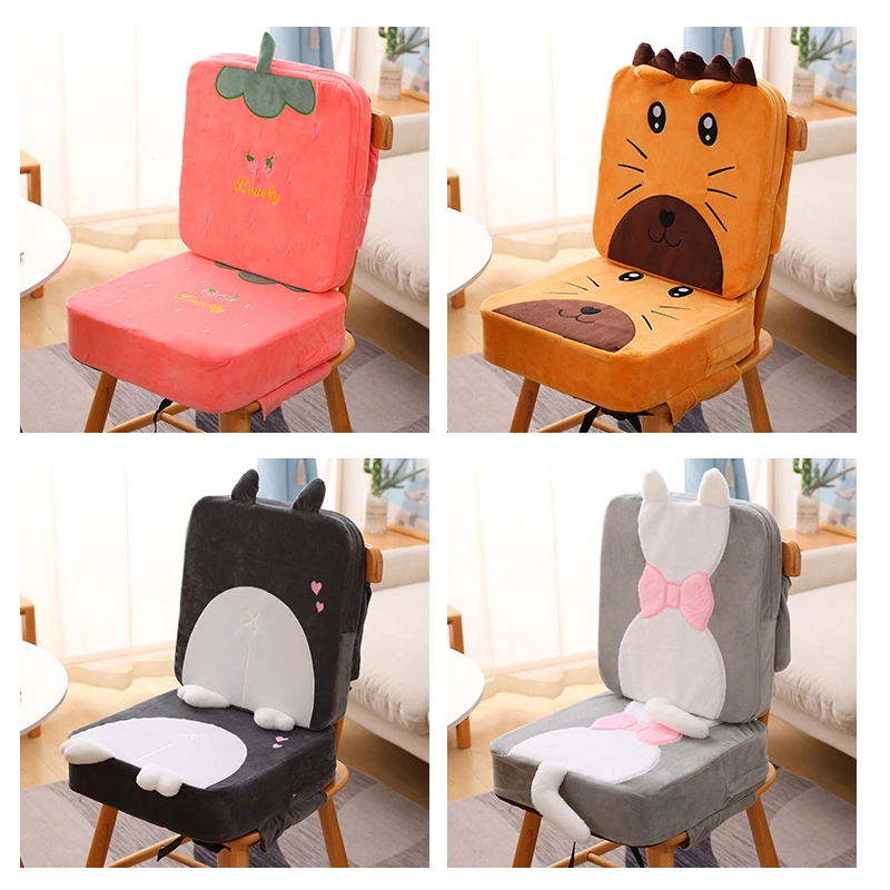 Almofada para cadeira portátil aumentada para crianças, macia, ajustável, cadeira removível, almofada de reforço, assento para cuidados com o bebê