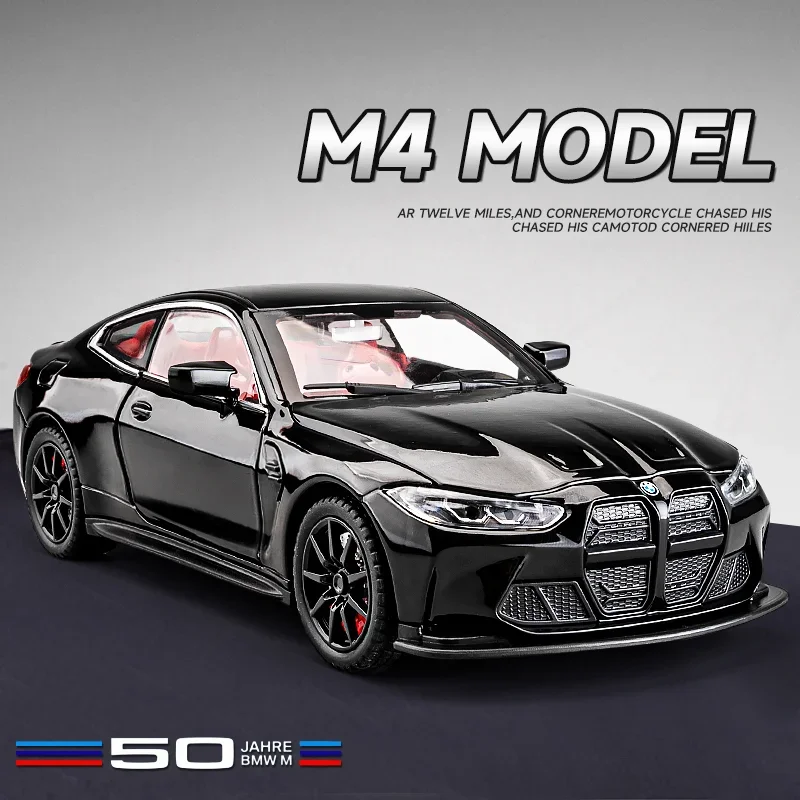 Aleación escala 1:24 BMW M4 coche deportivo modelo simulación Diecast vehículo de juguete colección decoración del hogar niños niño regalo de cumpleaños coche de juguete