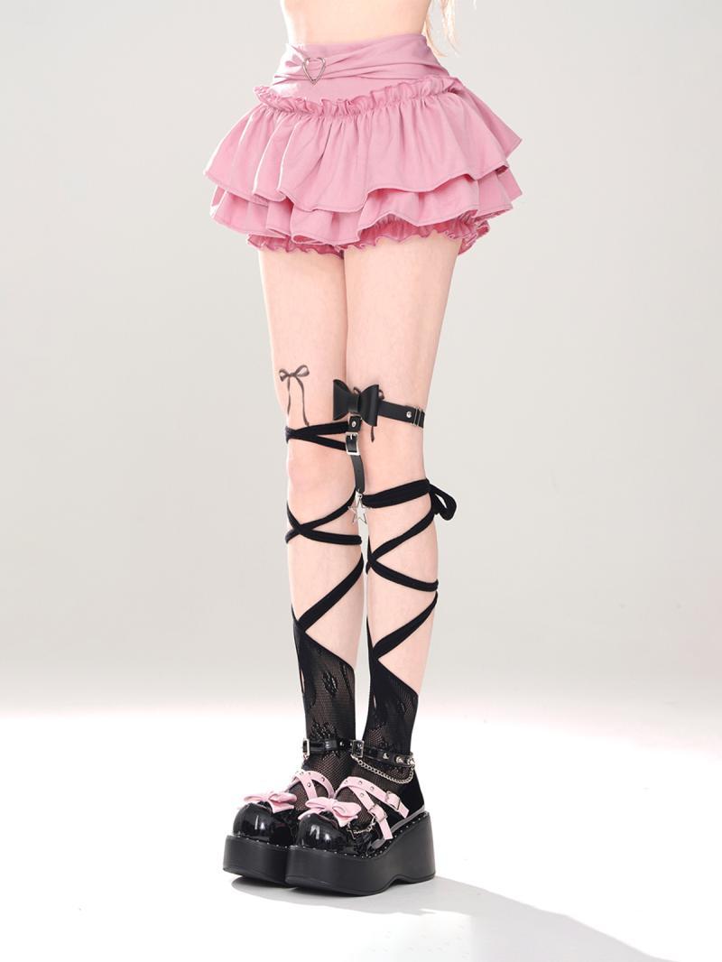 ROK MINI สไตล์ญี่ปุ่นน่ารักๆสำหรับผู้หญิงกระโปรงสั้นแนวหวานเอวสูง Y2k โลลิต้าสไตล์แบบเกาหลีของเด็กผู้หญิงร้อนฤดูร้อน