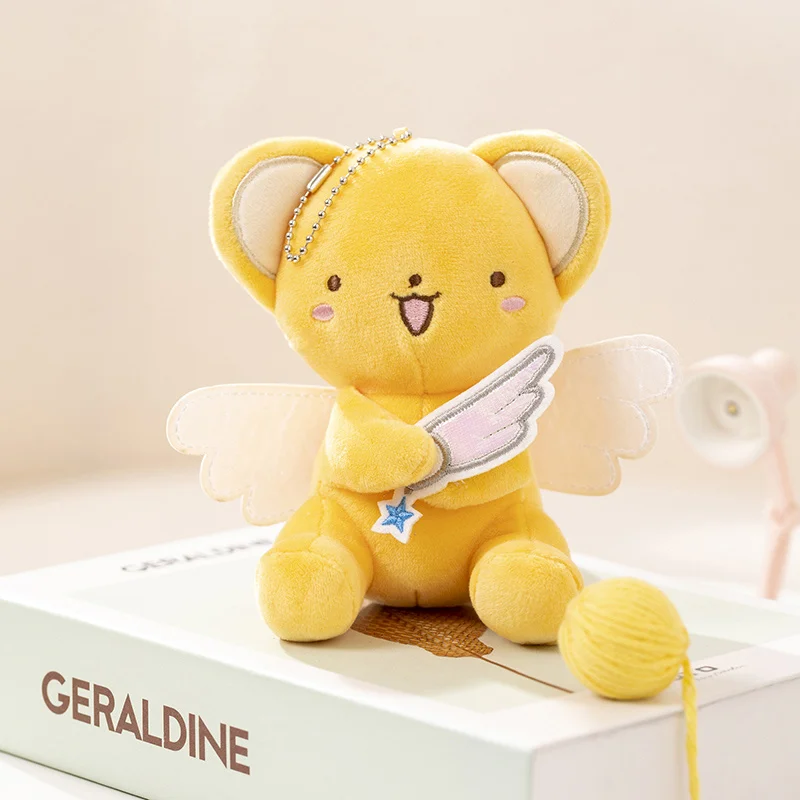ตุ๊กตาแมวน่ารัก13ซม. พร้อมปีกตุ๊กตาผ้าพลัฌตกแต่งห้องสวยกระเป๋ารถจี้ของขวัญวันหยุดเปิด