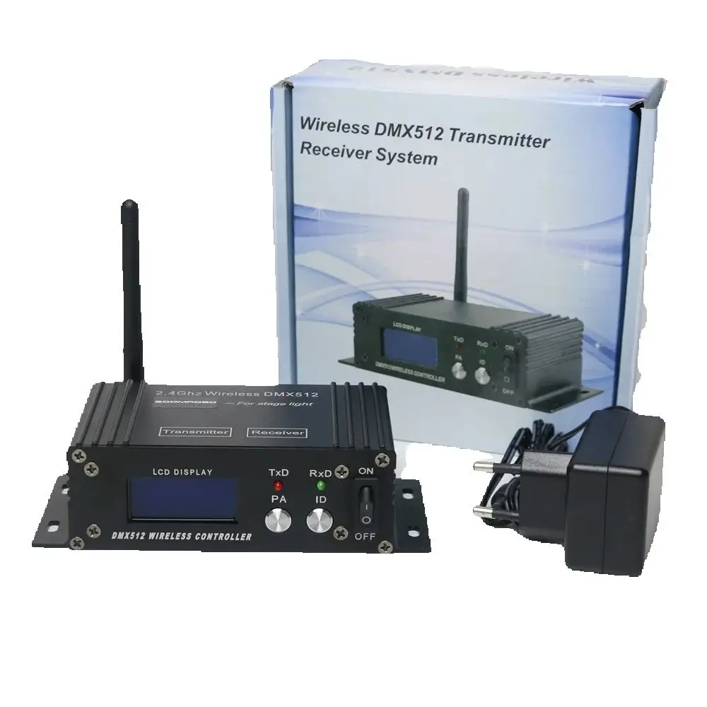 DMX512 беспроводной контроллер приемник передатчик 2,4G ISM Dif LCD контроллер DMX для сцены Par DJ диско-бар огни движущиеся головки