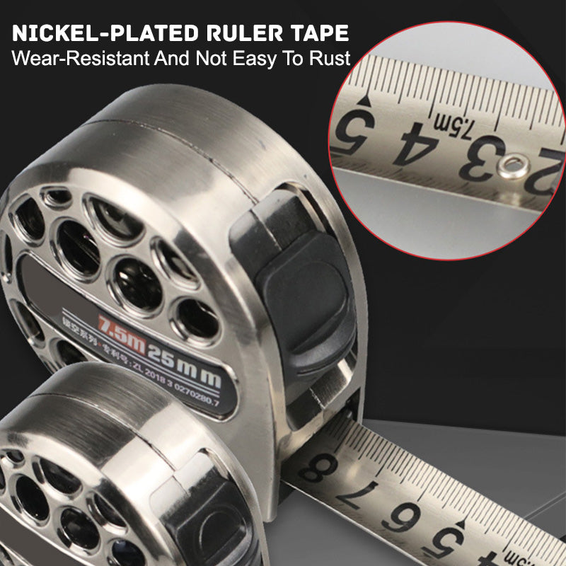 3/5/7.5M Metric Tape Measure Stainless Steel Anti-corrosion Retractable Metric Ruler Hollow Design Woodworking Measuring Tool