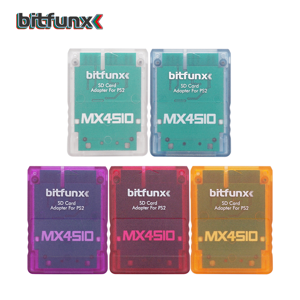 Bitfunx MX4SIO SIO2SD Adaptador de cartão SD/TF Leitor de jogo para console de jogos PS2 Playstation2