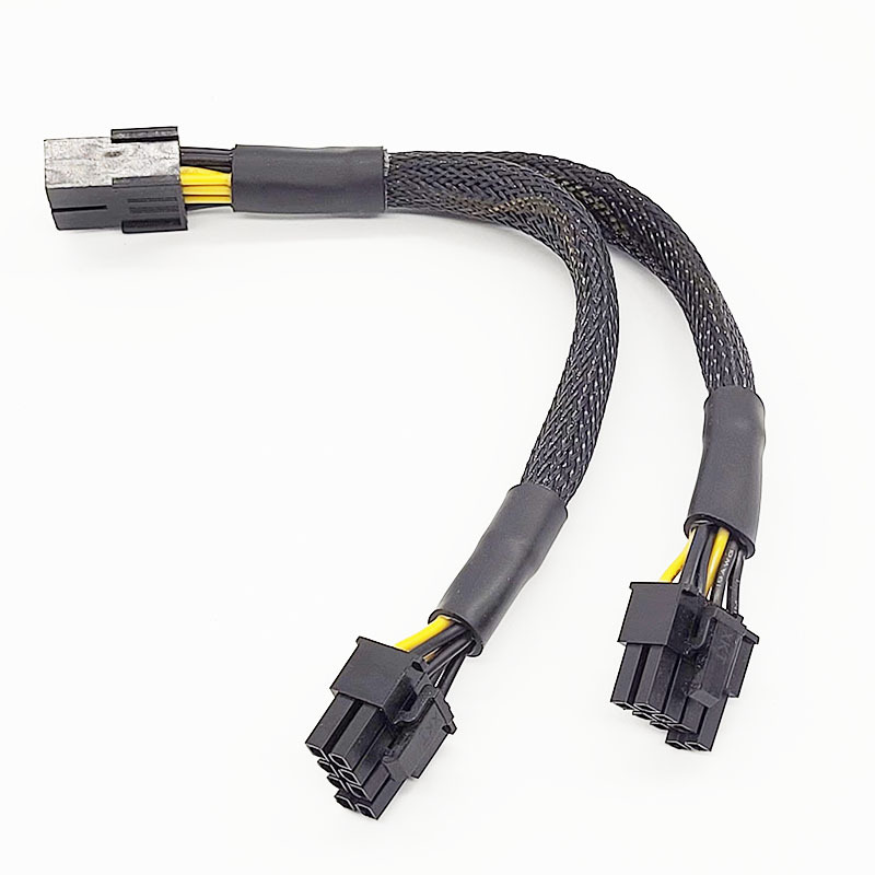PCI-E 8p a 2x8p 8p hembra a doble 6 + 2 macho GPU tarjeta de vídeo gráfica Cable de extensión de alimentación de minero Cable 18AWG
