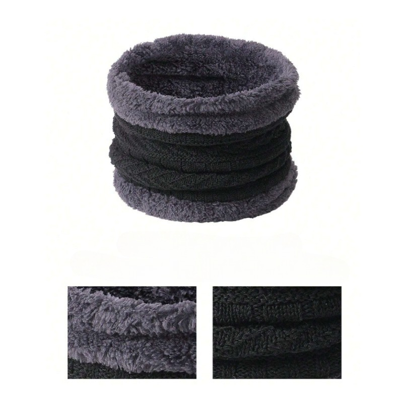 Gorro, bufanda, guantes, conjunto de tres piezas para hombre, gorro grueso y cálido de invierno, gorro con protección para los oídos cómodo y resistente al frío