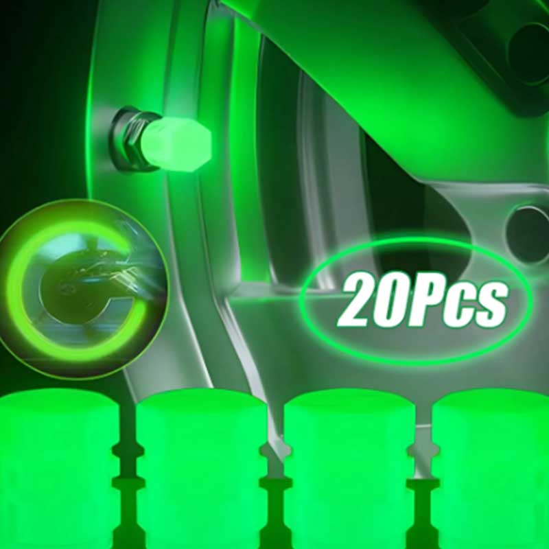 20 STKS Mini Lichtgevende Ventieldopjes Auto Motor Kleurrijke Gloeiende Kleppendeksel Band Wielnaaf Styling Decor Auto Accessoires