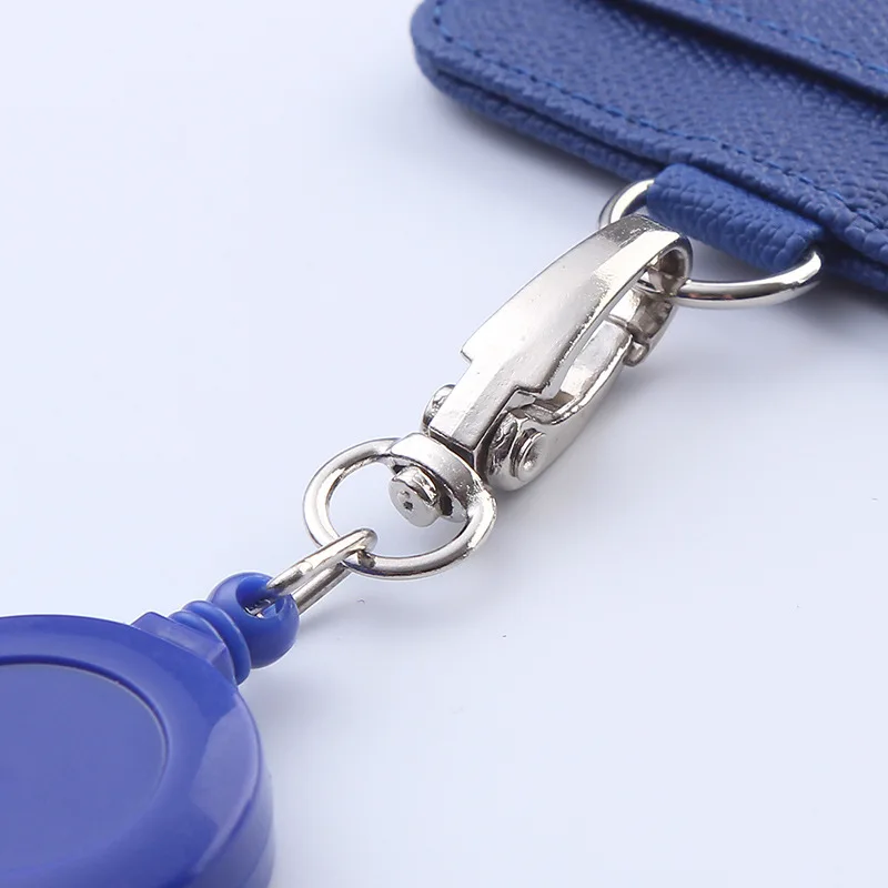 Multifunctional Retractable Lanyard Card Holder PU Badges Set For ID Name Card Business Name Tag Student ID Card Neck Rope