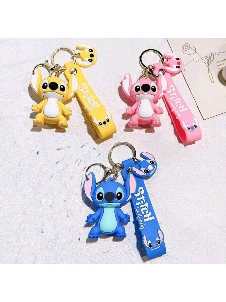1PC Stitch Keychain Cartoon Character Action Figures Keychains Bag Phone Pendant Gift Decorate Collection Accessories