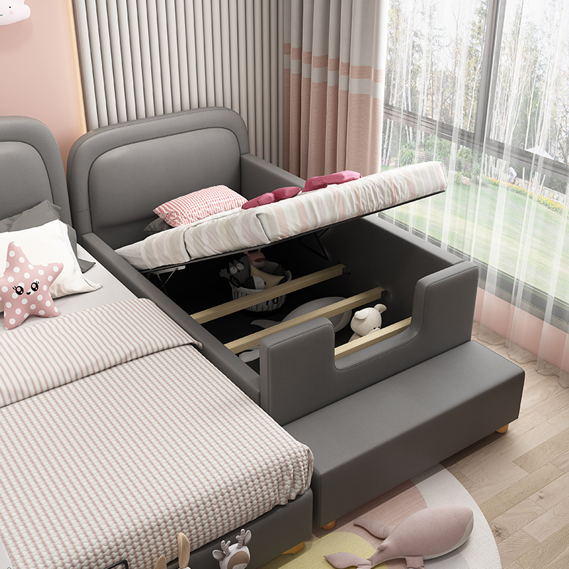 Camas De princesa para niñas y niños, Comferter moderno rosa, Cama De bebé, Loft, Camas De Dormitorio blancas, muebles para el hogar