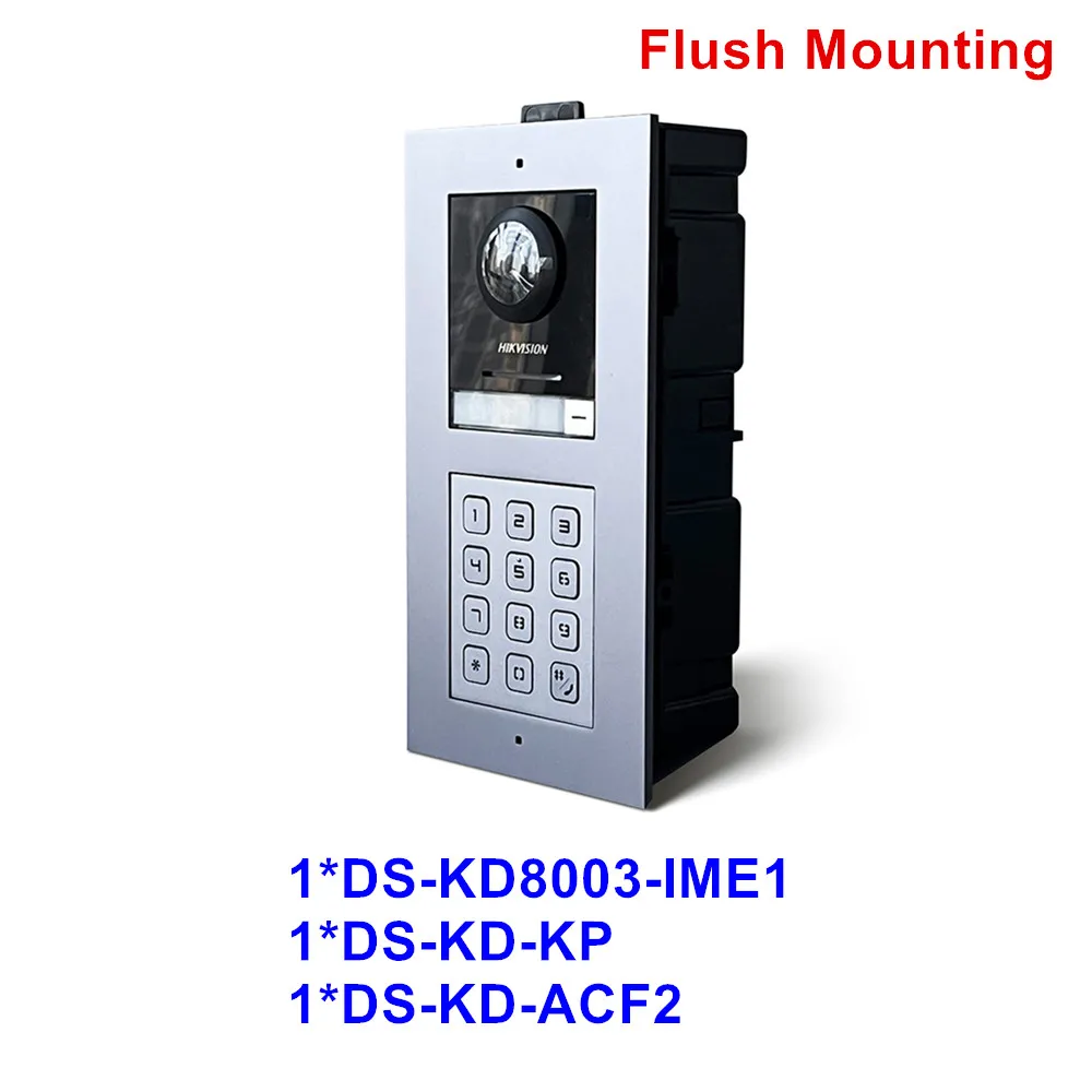 Origineel Hikvision DS-KD8003-IME1(B) modulair deurstation met montagebeugel DS-KD-ACF1 DS-KD-ACW2 DS-KD-KP toetsenbordmodule