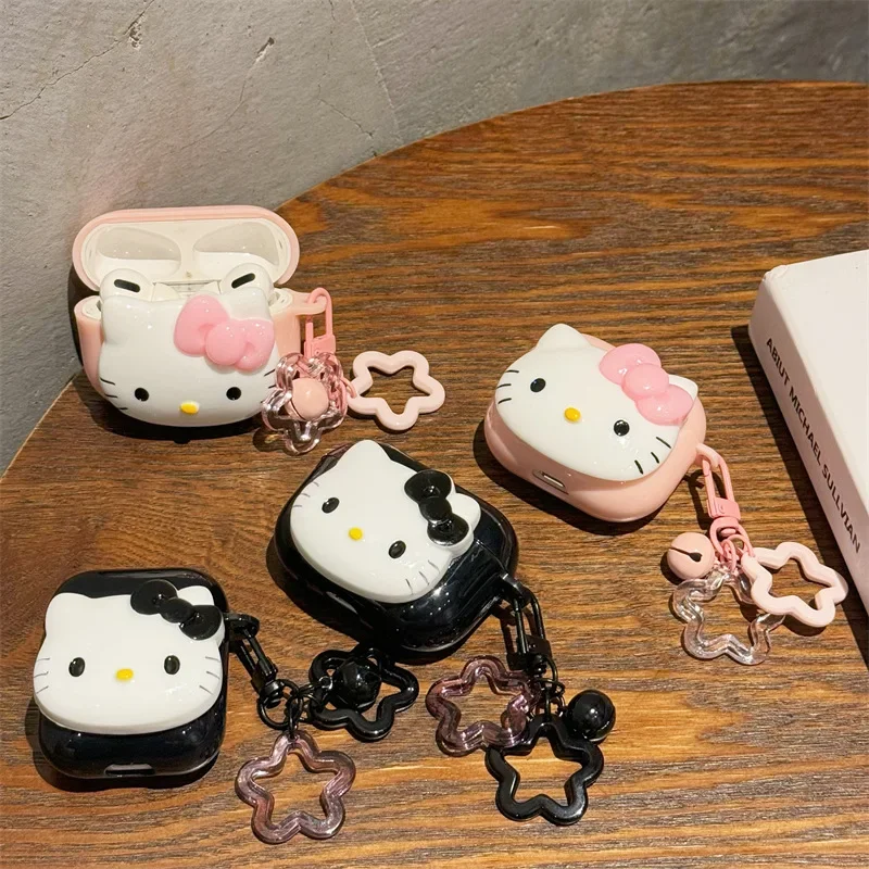 Чехол Hello Kitty для Airpods, милый защитный чехол из ТПУ для наушников Candy с брелком для Airpods Pro 2, чехол для девочек и женщин, принципиально