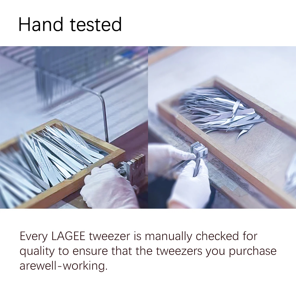 LAGEE Fiber Tip Eyelash Extension Tweezer Volume Isolation ที่แม่นยํา Lash แหนบเทคโนโลยีนาโนคิ้วจาก Nagaraku แต่งหน้า