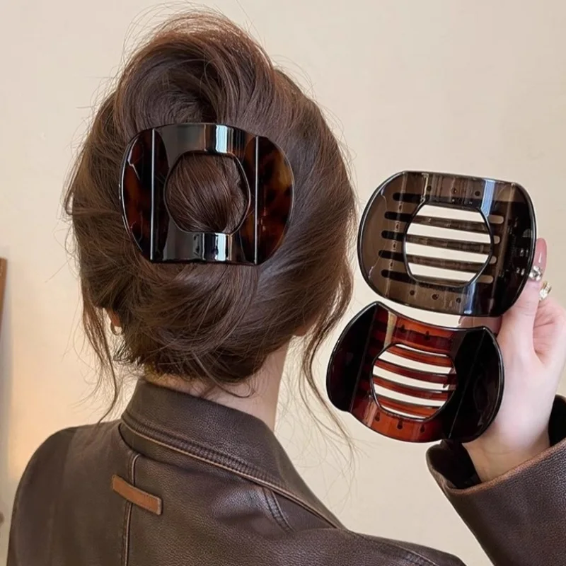 Neue Koreanische Essigsäure Haar Clip frauen Löffel Clip Frühling Clip Leopard Haar Clip Top Clip Einfache Mädchen Haar Zubehör