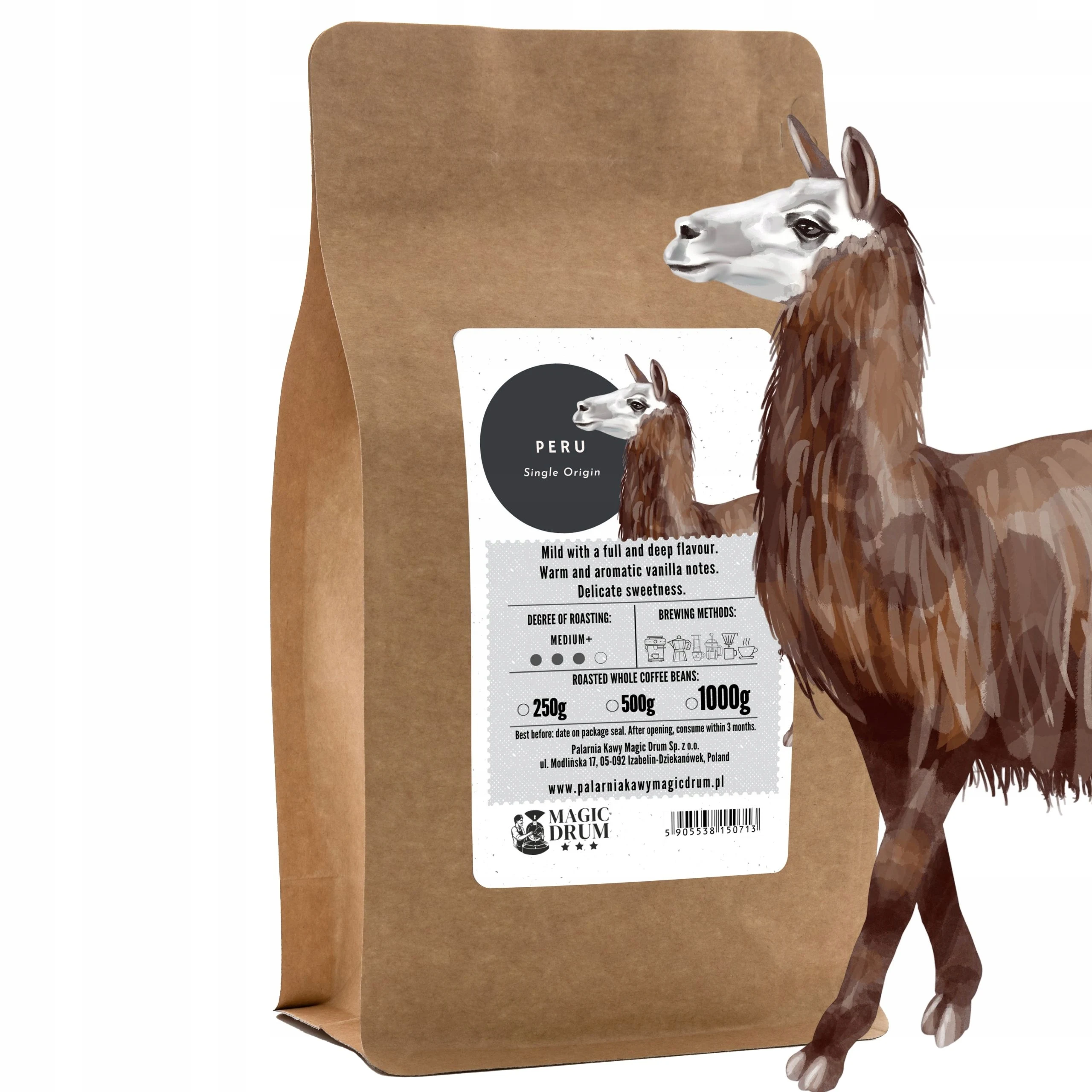Kawa ziarnista PERU arabika świeżo palona 500g