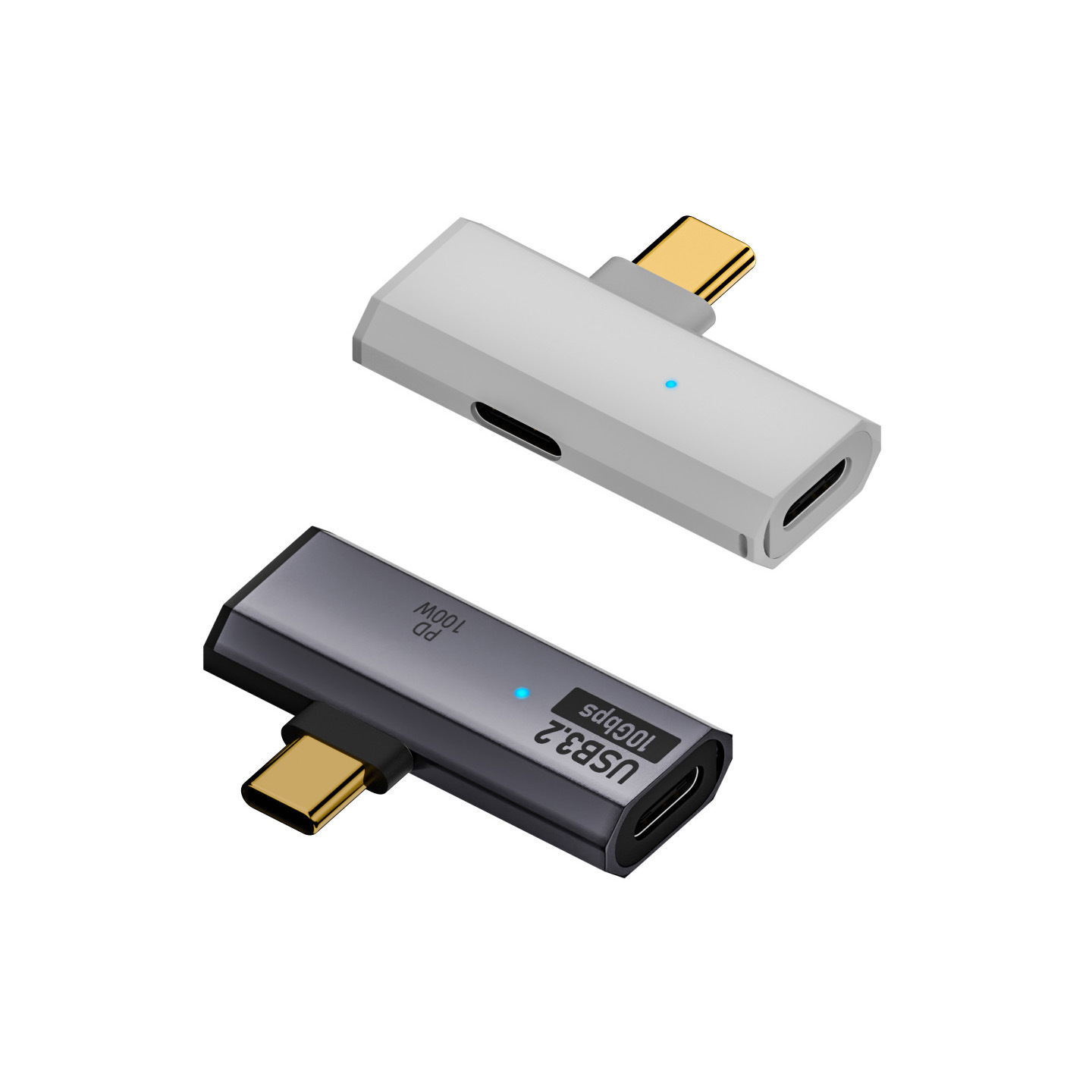 Typ-C 1/2 Dual C Port Adapter OTG Konverter unterstützt die Erweiterung von USB 3.0 und gleichzeitiges Laden von PD100W