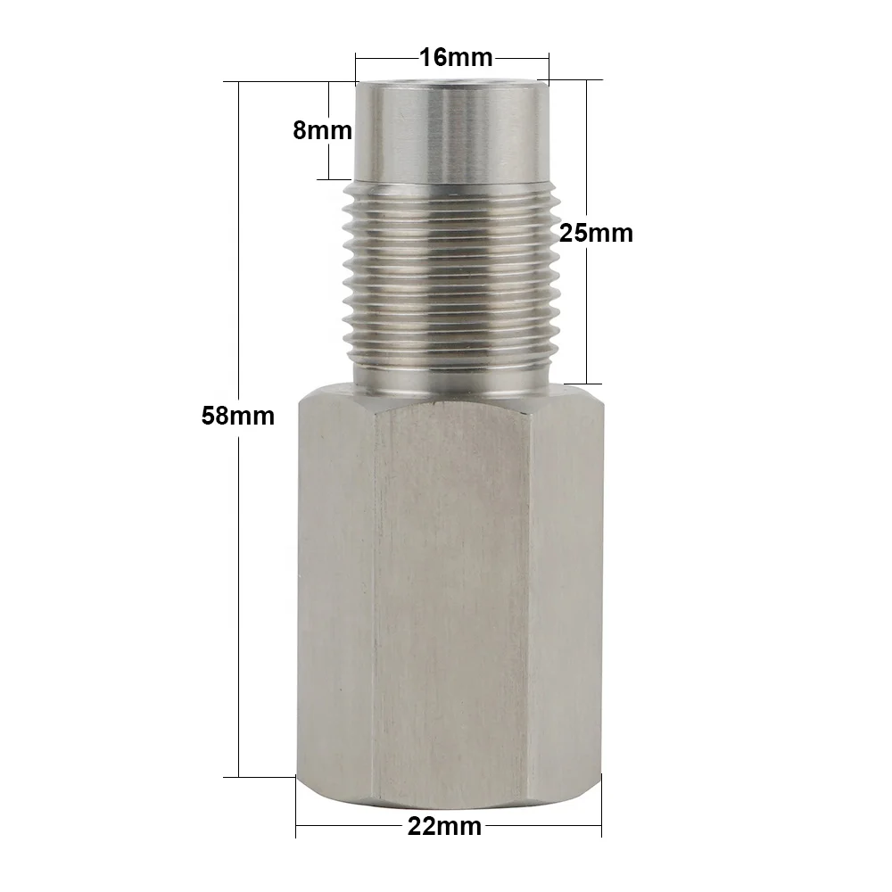 Adaptador de sensor de oxigênio para verificação de carro, luz de motor, malha catalítica, sensor de oxigênio o2, adaptador espaçador, mini conversor catalítico