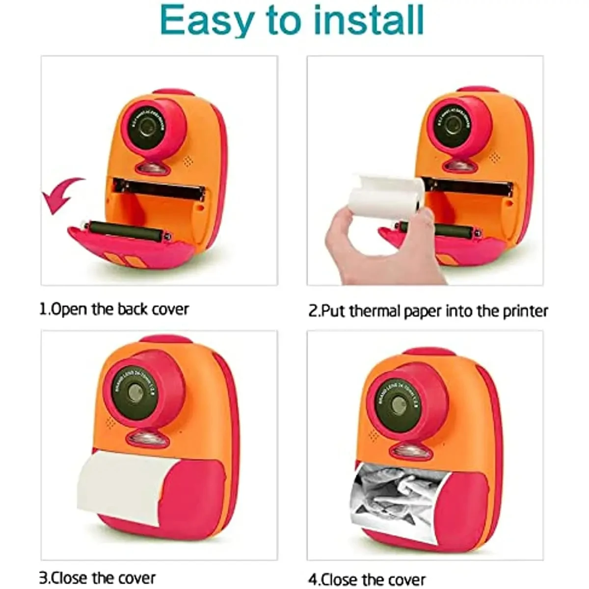 57x30mm Thermal Print Paper Instant Camera Refill Print Paper Photo Thermal Paper 6 Rolls for Most Kid's Instant Camera Supplies