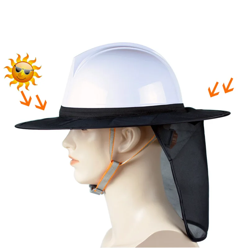 Casco reflectante de seguridad para construcción, casco protector para el cuello, parasol, Kit de rayas reflectantes, protección solar de verano, previene quemaduras solares