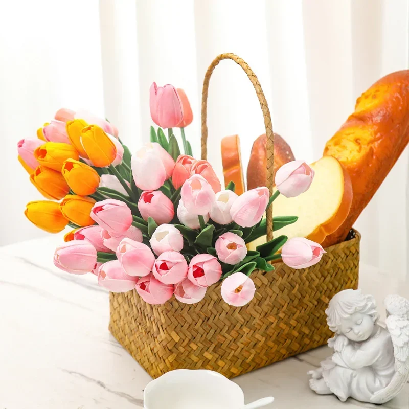 5/10pcs Tulpen blumen künstlicher Tulpen strauß pe Schaum gefälschte Blume für Hochzeits zeremonie Dekor Hausgarten Blumenstrauß Dekoration