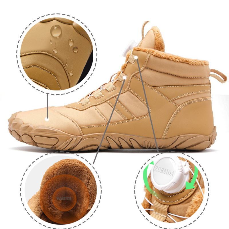 Neue Winterstiefel für Männer und Frauen, Schnee, Barfuß, im Freien, rutschfest, warm, Fell, lässige Turnschuhe, Kinder-Stiefeletten, Wanderschuhe, Größe 27–47