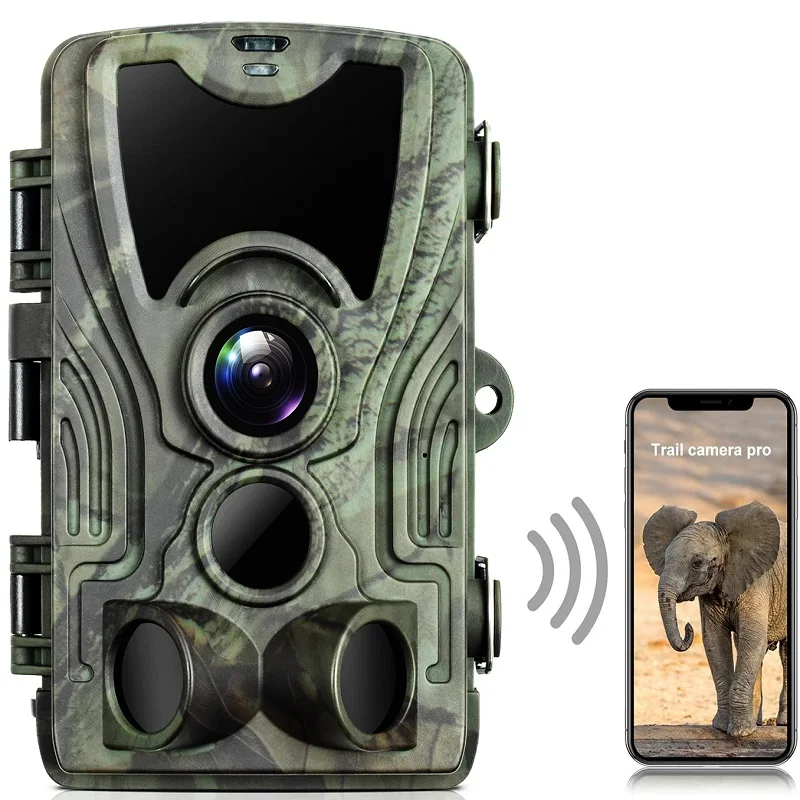 Aplicación WIFI para exteriores 4K/2,7 K 36MP/24MP cámara de rastreo vida silvestre visión nocturna infrarroja activada por movimiento IP65 trampa cámara de juego impermeable