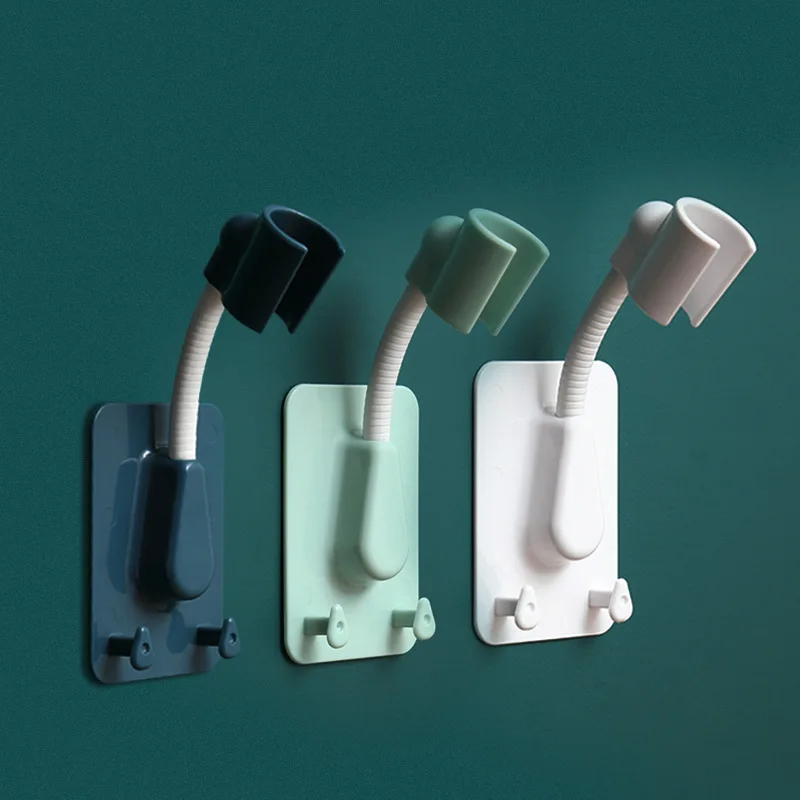 Suporte de cabeça de chuveiro sem soco Criativo Caterpillar Ventosa de silicone Bocal de suspensão Assento fixo removível Acessórios de chuveiro