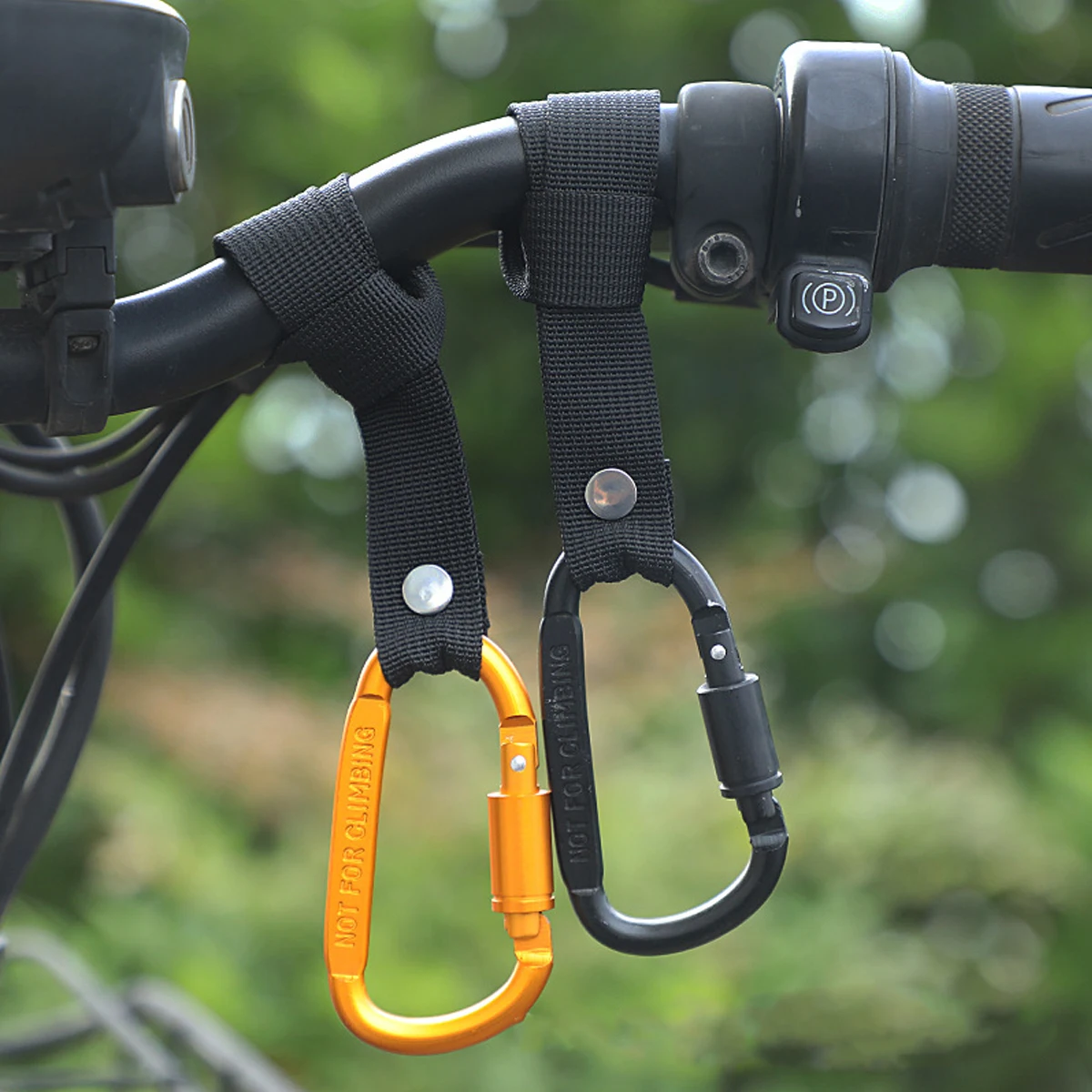 オートバイ電動スクーターフックフロントフックアルミ合金ハンドルバーフック自転車ハンドルバーフッククリップドリル不要フックブラック