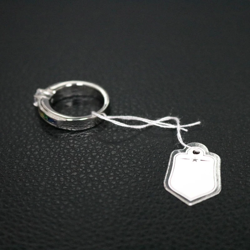 เครื่องประดับป้ายนามบัตร 100 ชิ้น/ล็อตราคา DIY Tie String เครื่องประดับป้าย Gold และ Silver แท็กขนาดเล็ก