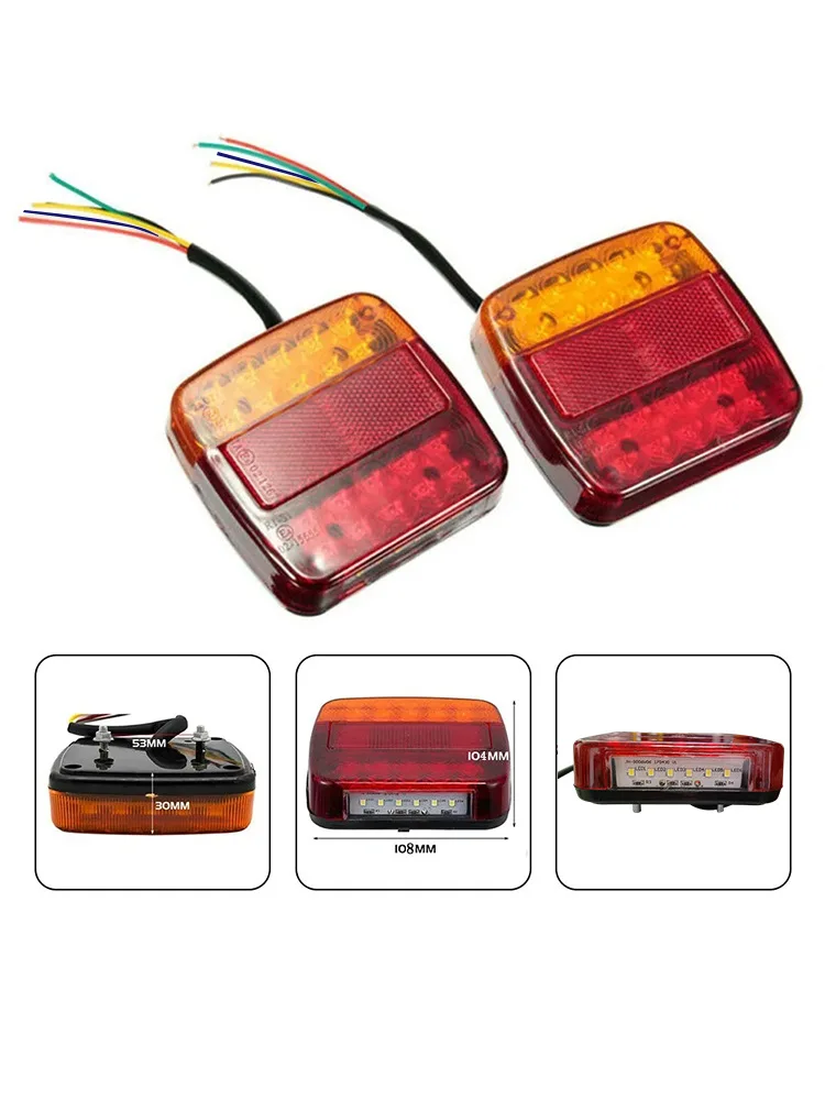 20LED 12V Wodoodporna Wytrzymała Samochodowa Ciężarowa Lampa Tylna LED Światła Ostrzegawcze do Przyczep Kempingowych