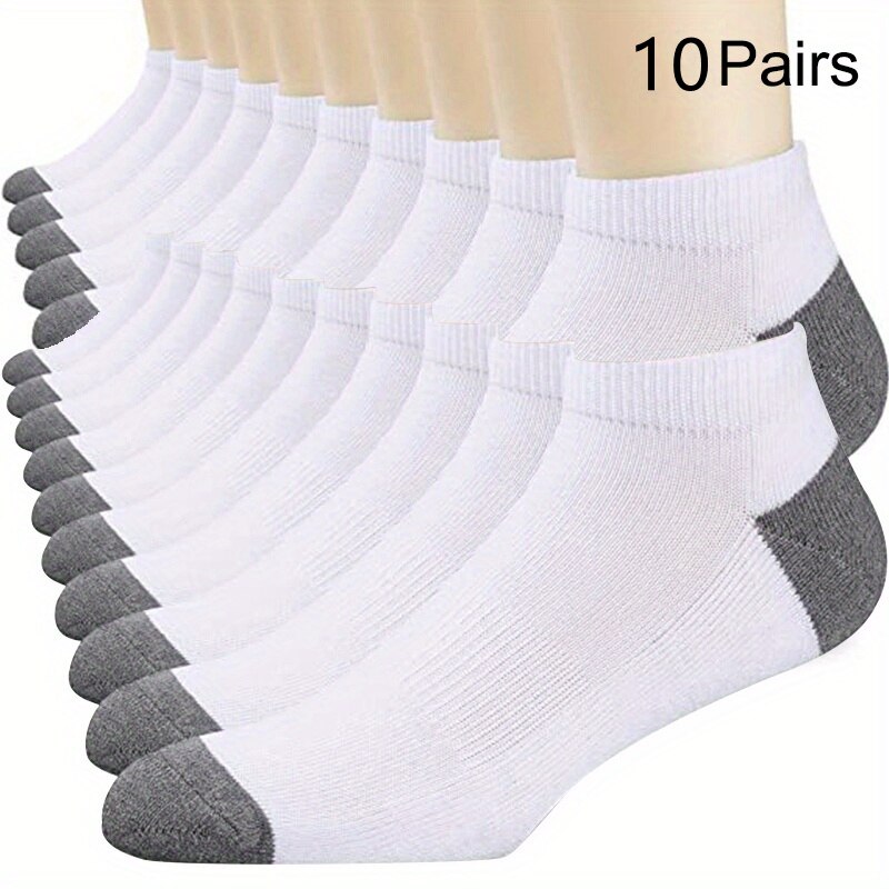 10 pares de calcetines cómodos transpirables de algodón a la moda para hombre, calcetines de verano para hombre