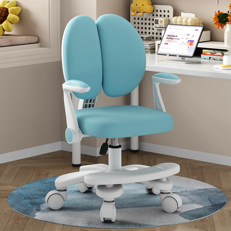 Sedia per bambini ergonomica regolabile – Sedia da scrivania da studio con braccioli ribaltabili e supporto per schienale – Comoda e resistente per i bambini