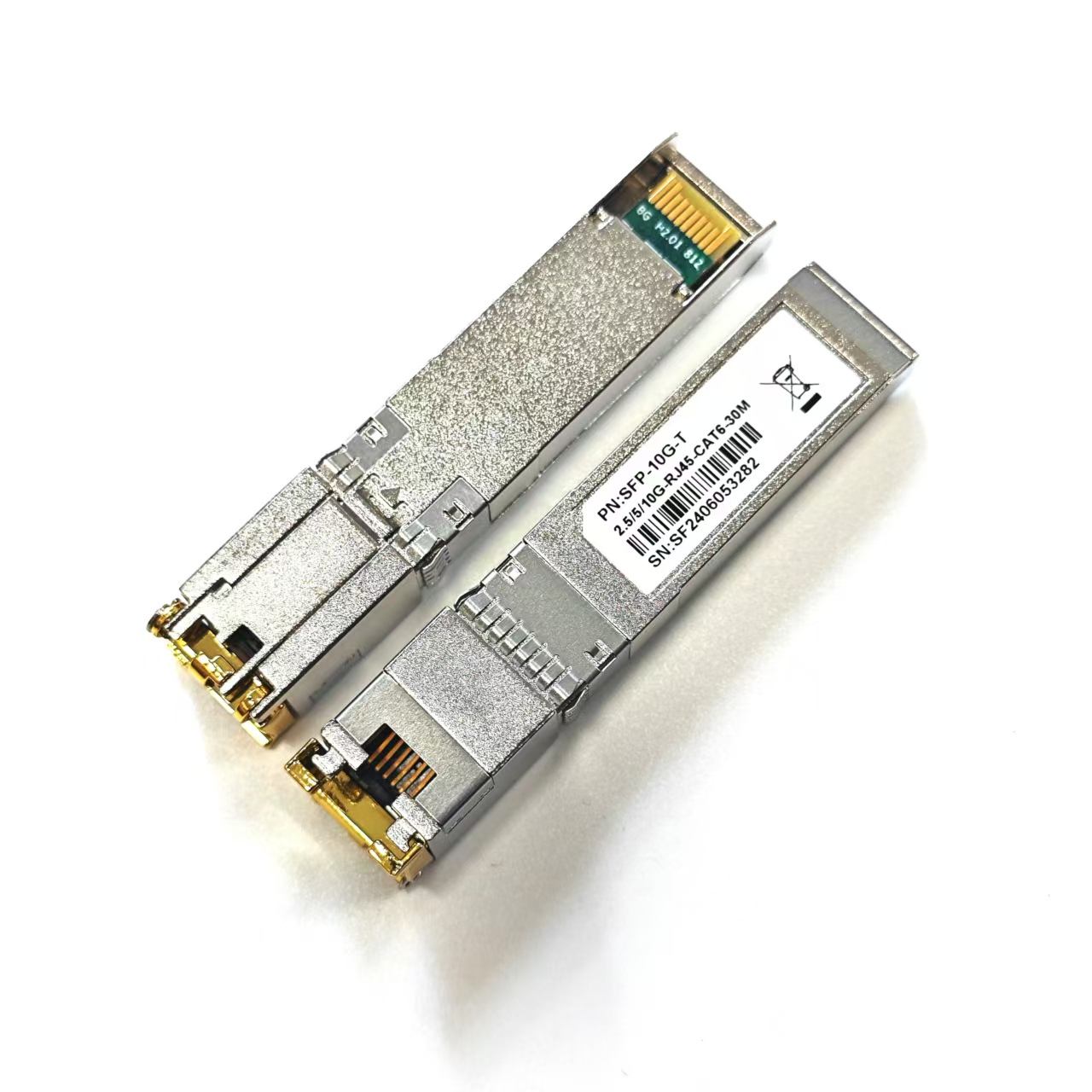 Transceiver 10GBase-T SFP+ na RJ-45, moduł 2,5G 5Gbe SFP+ Copper Ethernet CAT6a, do 30 metrów, dla Cisco SFP-10G-T, Mikrotik