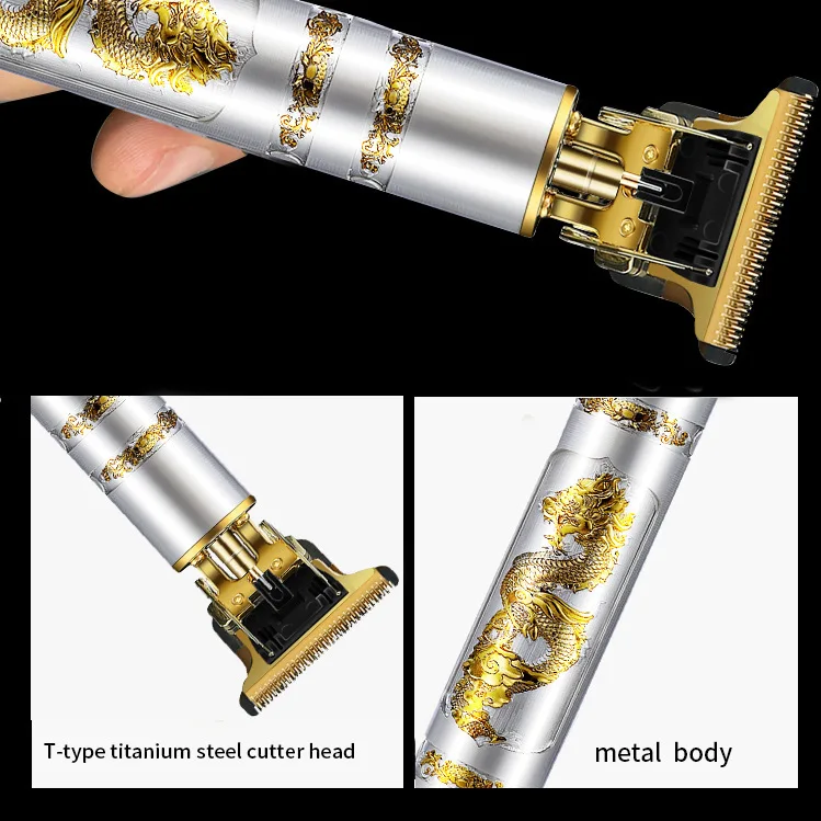 เครื่องตัดผมไฟฟ้าแบบมืออาชีพ ไร้สาย ชาร์จผ่าน USB พร้อมอุปกรณ์ตัดแต่งหนวดเครา ชุดตัดแต่งทรงผม เครื่องตัดผม