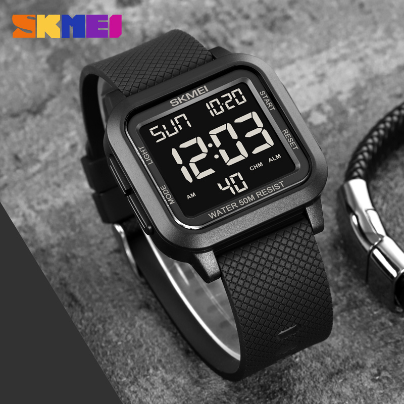 SKMEI 1894 Reloj militar resistente al agua para hombre, relojes digitales de choque electrónico para exteriores, relojes de pulsera deportivos de moda para hombre, Reloj Masculino