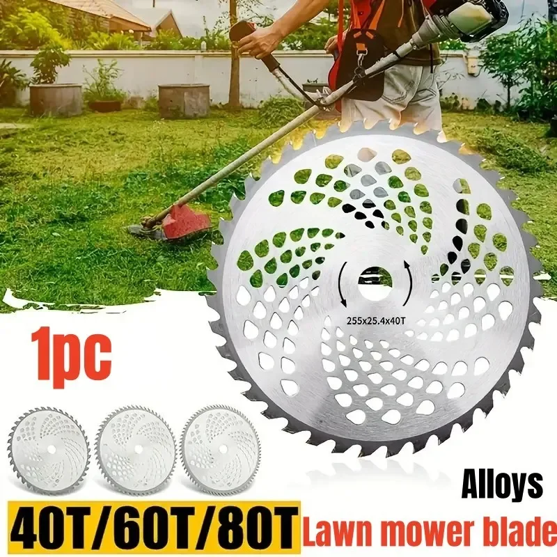 1pc 40/60/80 Teeth Weed Trimmer Blade Head Blade Wood Mower Disc for Lawn Mower for Brush Cutter Trimmer Garden Weed Mower Parts