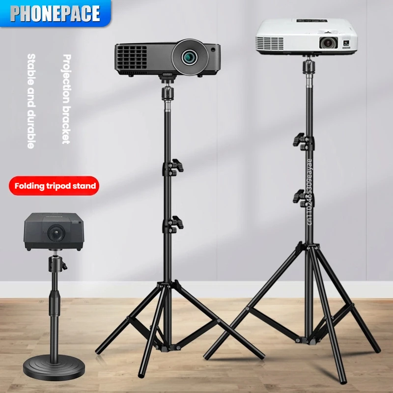 PHONEPACE Soporte de trípode plegable - Cámara de proyector Soporte para computadora portátil para teléfono móvil Base estable y duradera