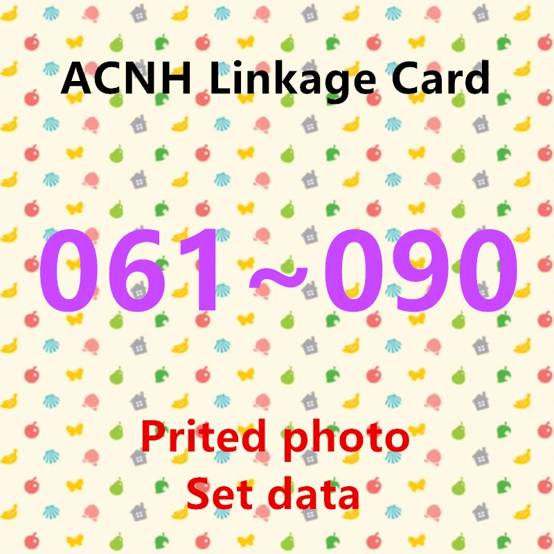 От (061 до 090) Печатная карта ACNH NTAG215 NFC для стандартной карты NS Games Series 1.