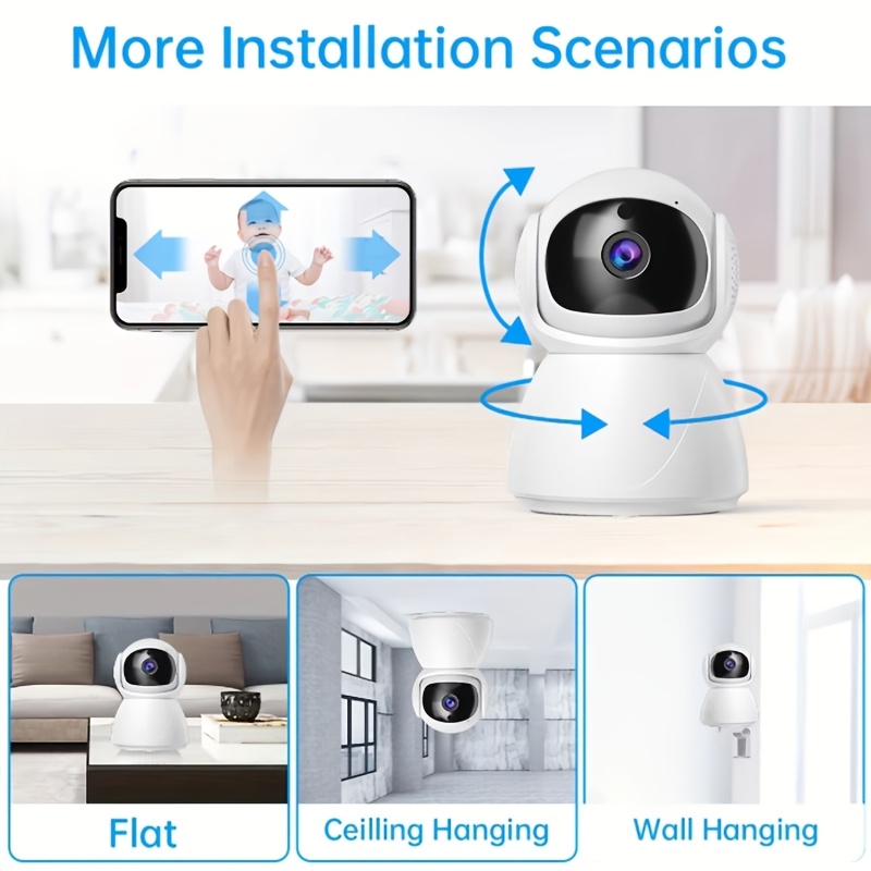 Cámara inalámbrica FHD WIFI PTZ IP CCTV Protector de seguridad cámara de vigilancia seguimiento automático inteligente Monitor de bebé con Google Alexa