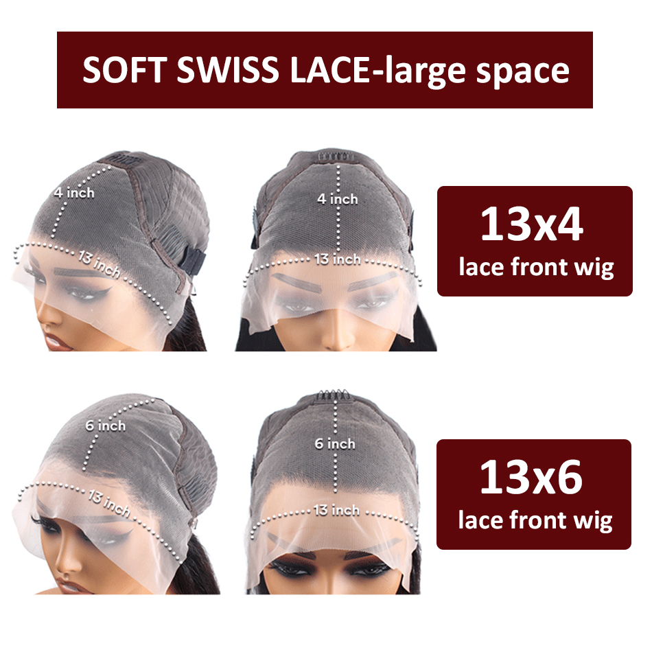 Perruque Lace Front Wig Naturelle Bouclée Rouge Bordeaux 99J, Cheveux Humains, Deep Wave, 13x6 HD